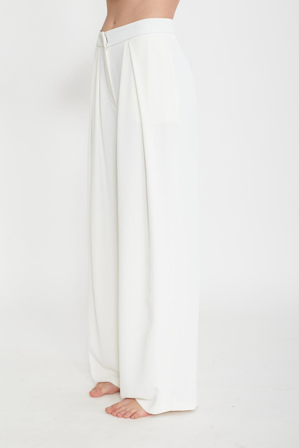 Pantalone palazzo con pinces panna - Primavera Estate 2025 | Brend