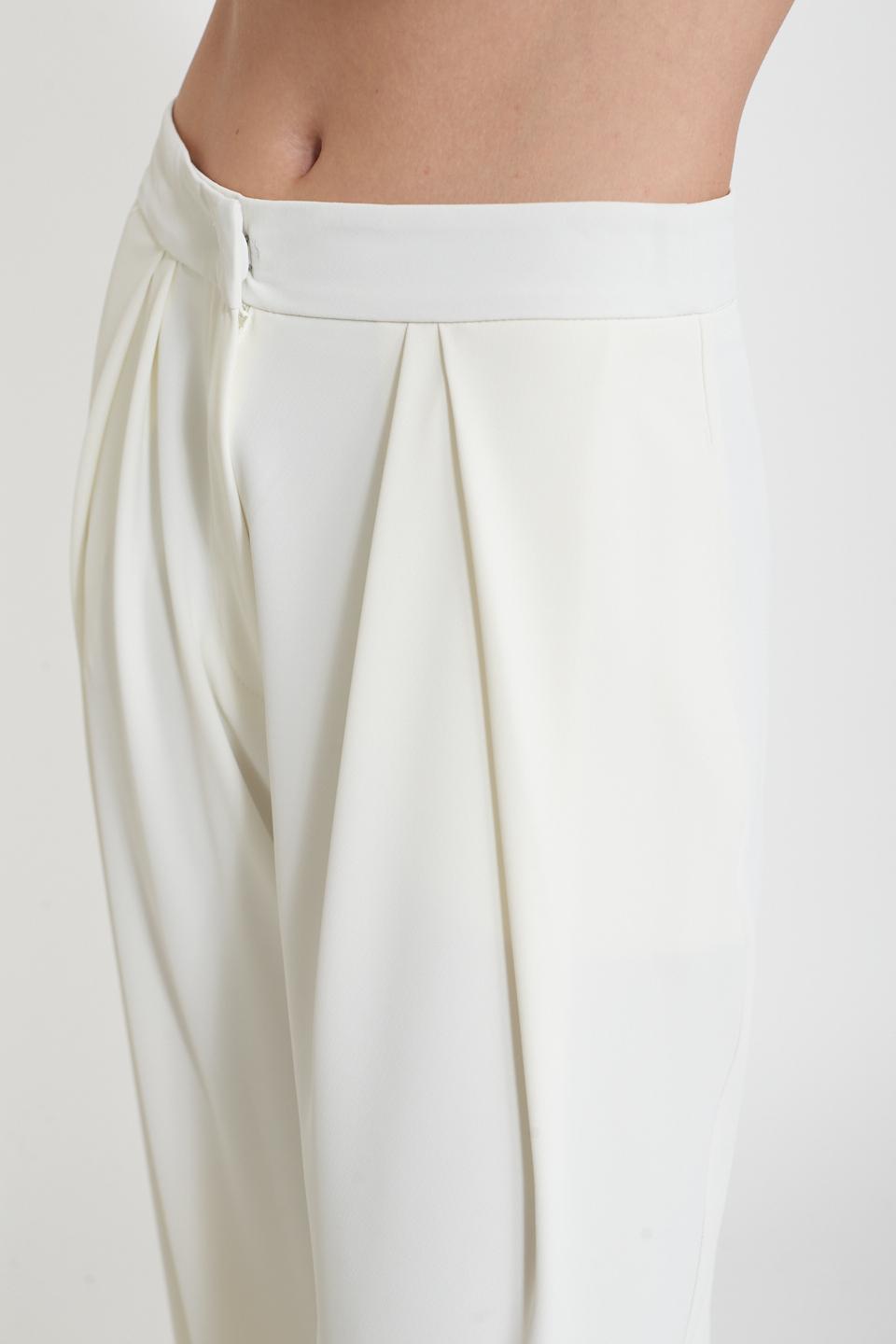 Pantalone palazzo con pinces panna - Primavera Estate 2025 | Brend