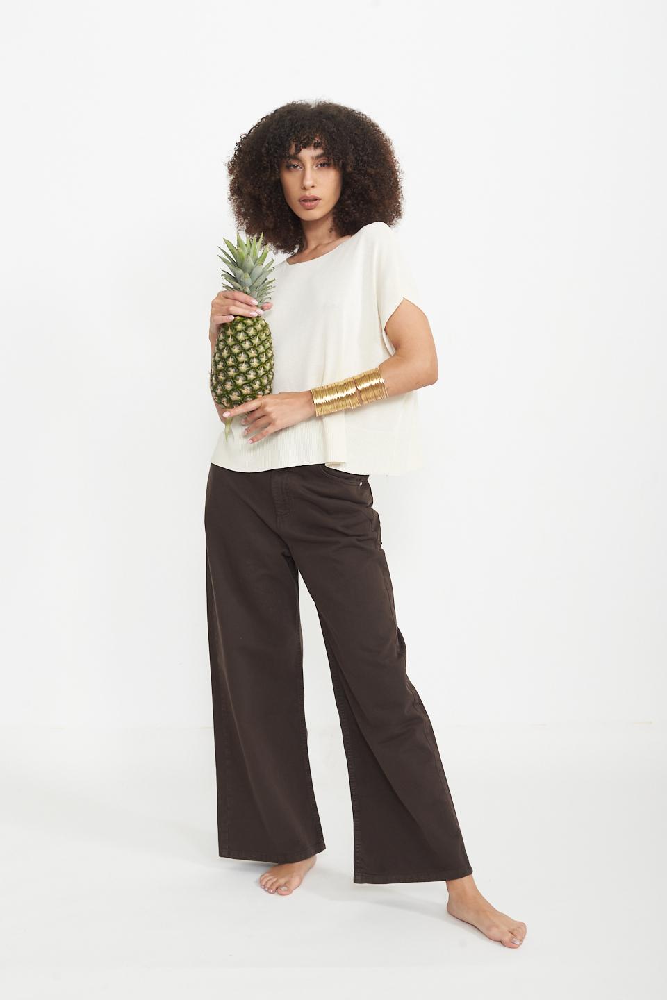 Pantalone palazzo tasconi tabacco - Primavera Estate 2025 | Brend