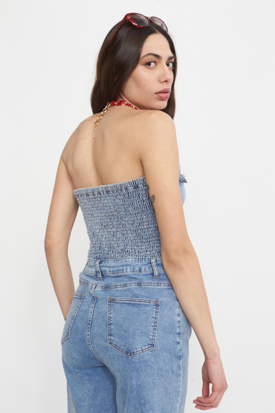 Salopette denim con corpetto denim - Primavera Estate 2025 | Brend