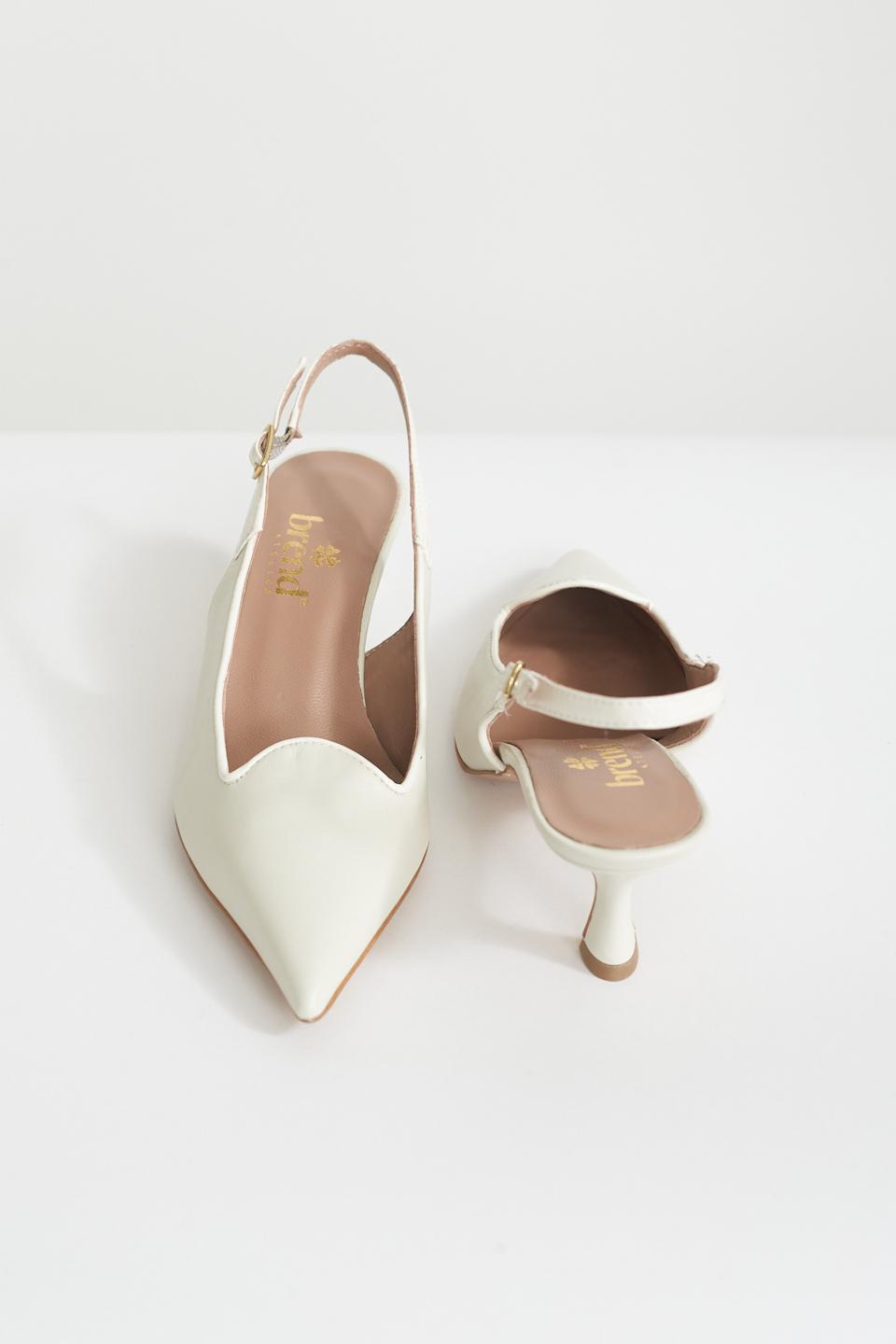 Sandalo slingback rocchetto bianco - Primavera Estate 2025 | Brend