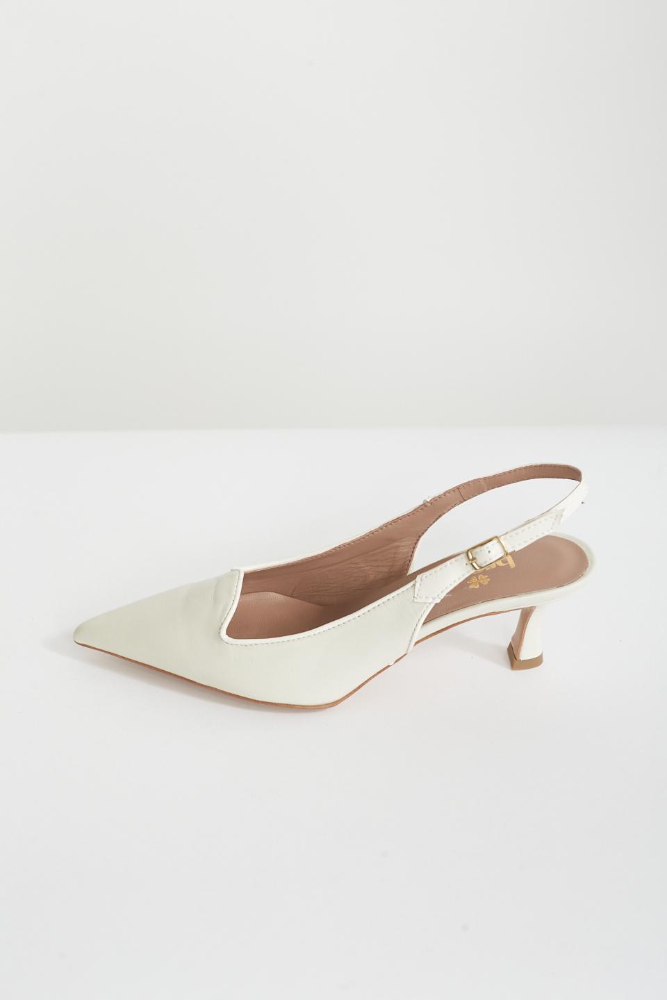 Sandalo slingback rocchetto bianco - Primavera Estate 2025 | Brend