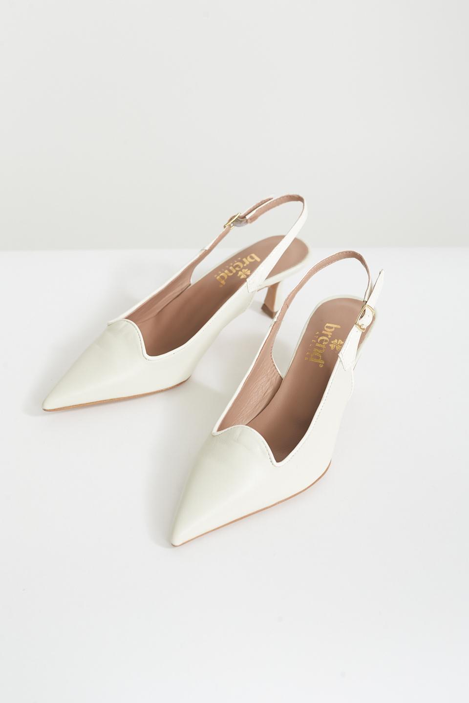 Sandalo slingback rocchetto bianco - Primavera Estate 2025 | Brend