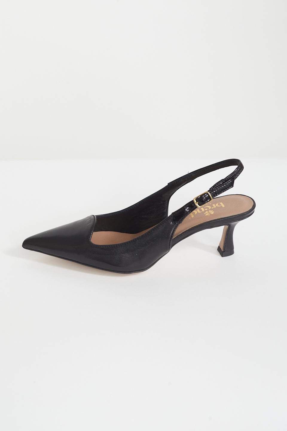 Sandalo slingback rocchetto nero - Primavera Estate 2025 | Brend