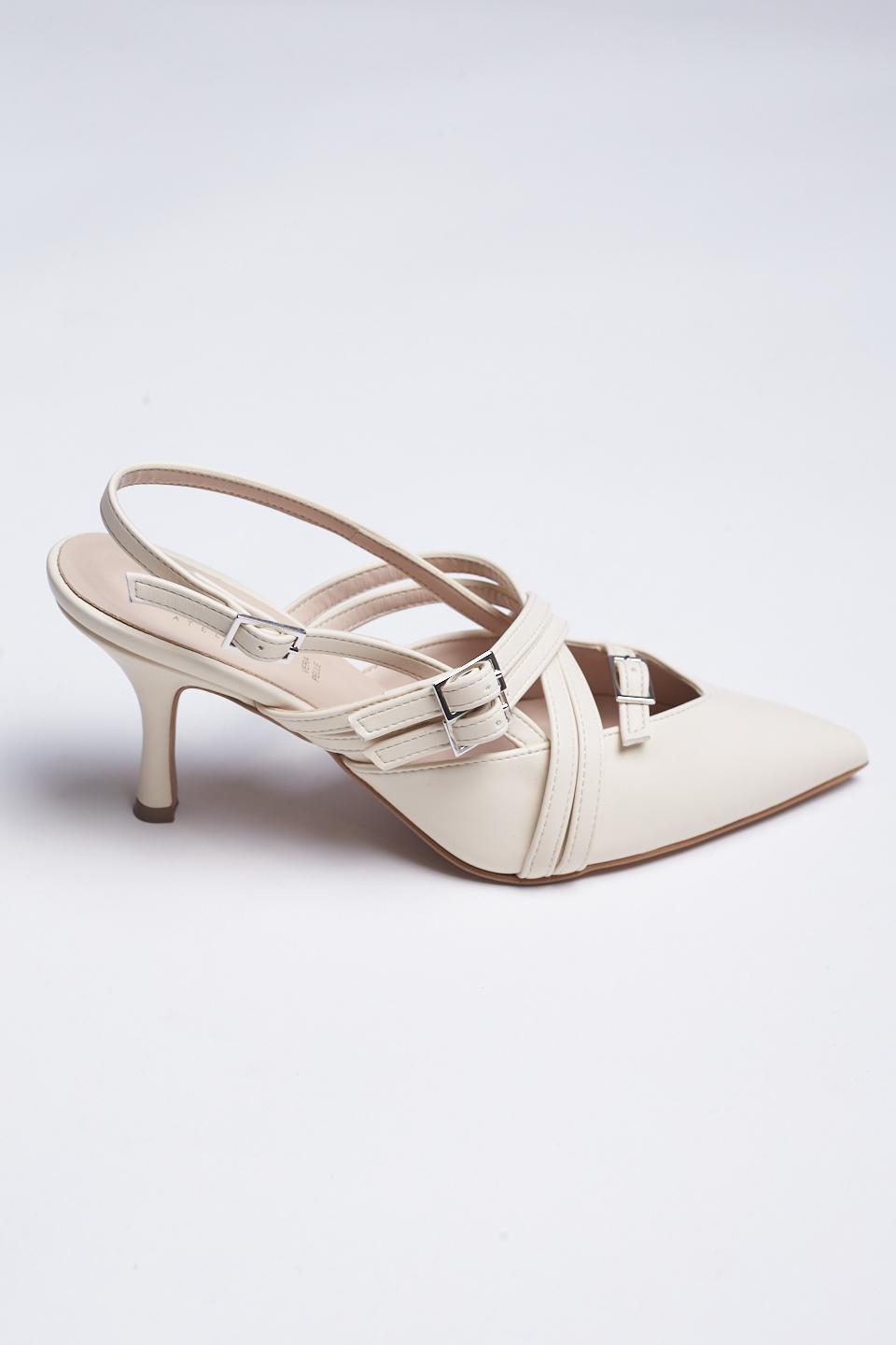 Slingback rocchetto con cinturini tofu - Primavera Estate 2025 | Brend