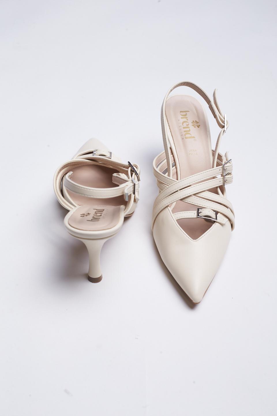 Slingback rocchetto con cinturini tofu - Primavera Estate 2025 | Brend