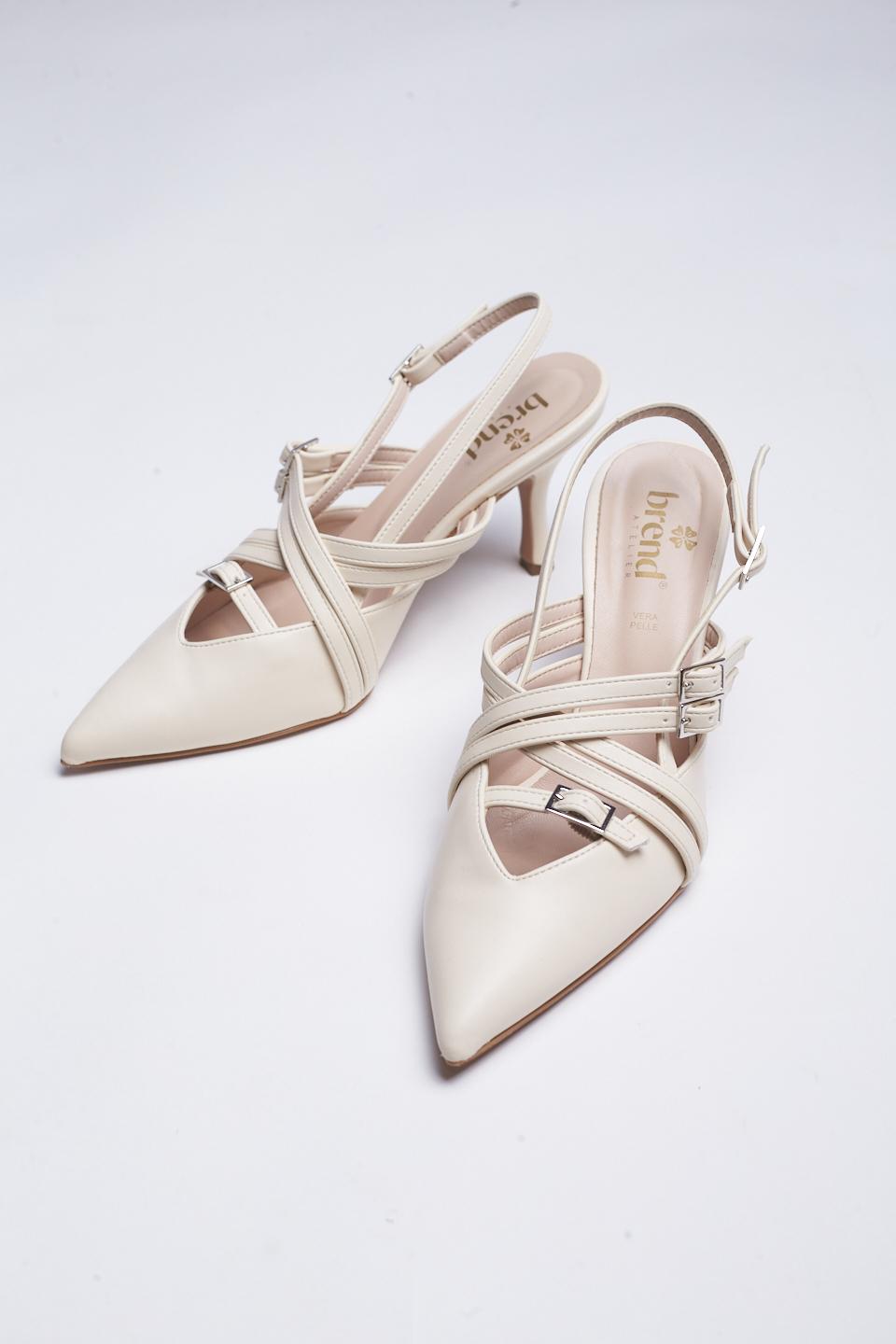 Slingback rocchetto con cinturini tofu - Primavera Estate 2025 | Brend