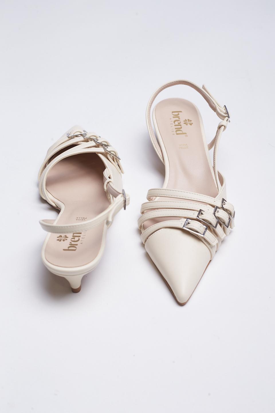 Slingback rocchetto fibbie tofu - Primavera Estate 2025 | Brend