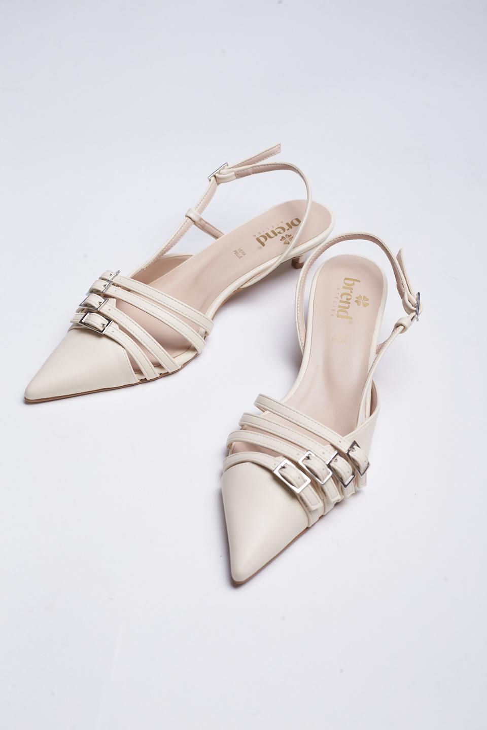 Slingback rocchetto fibbie tofu - Primavera Estate 2025 | Brend