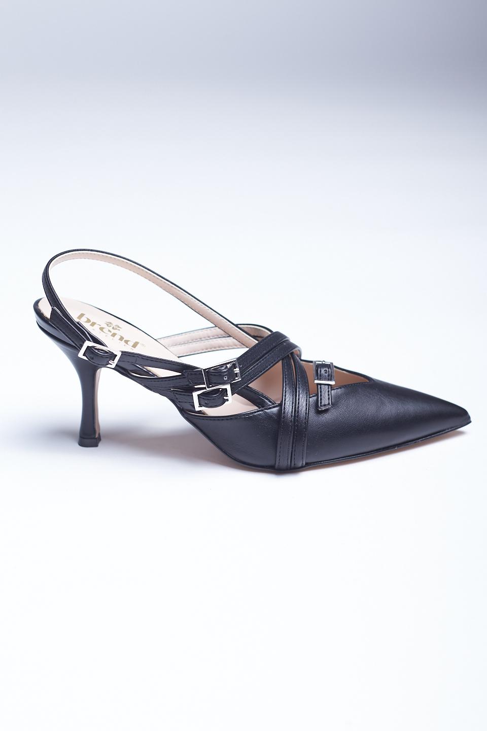 Slingback rocchetto con fiocco nero/nero - Primavera Estate 2025 | Brend