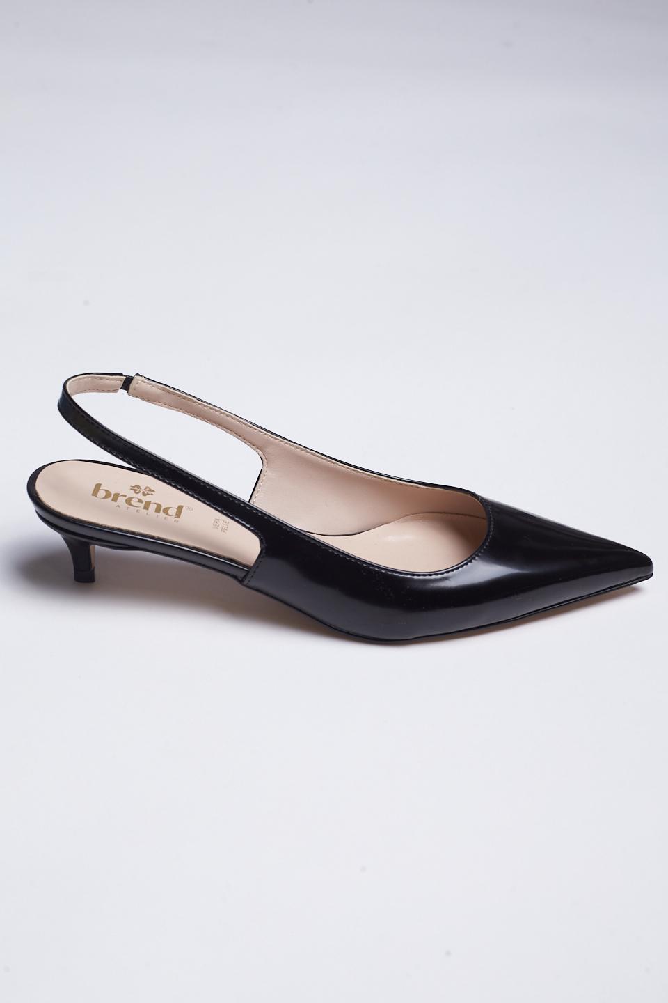 Slingback rocchetto nero - Primavera Estate 2025 | Brend