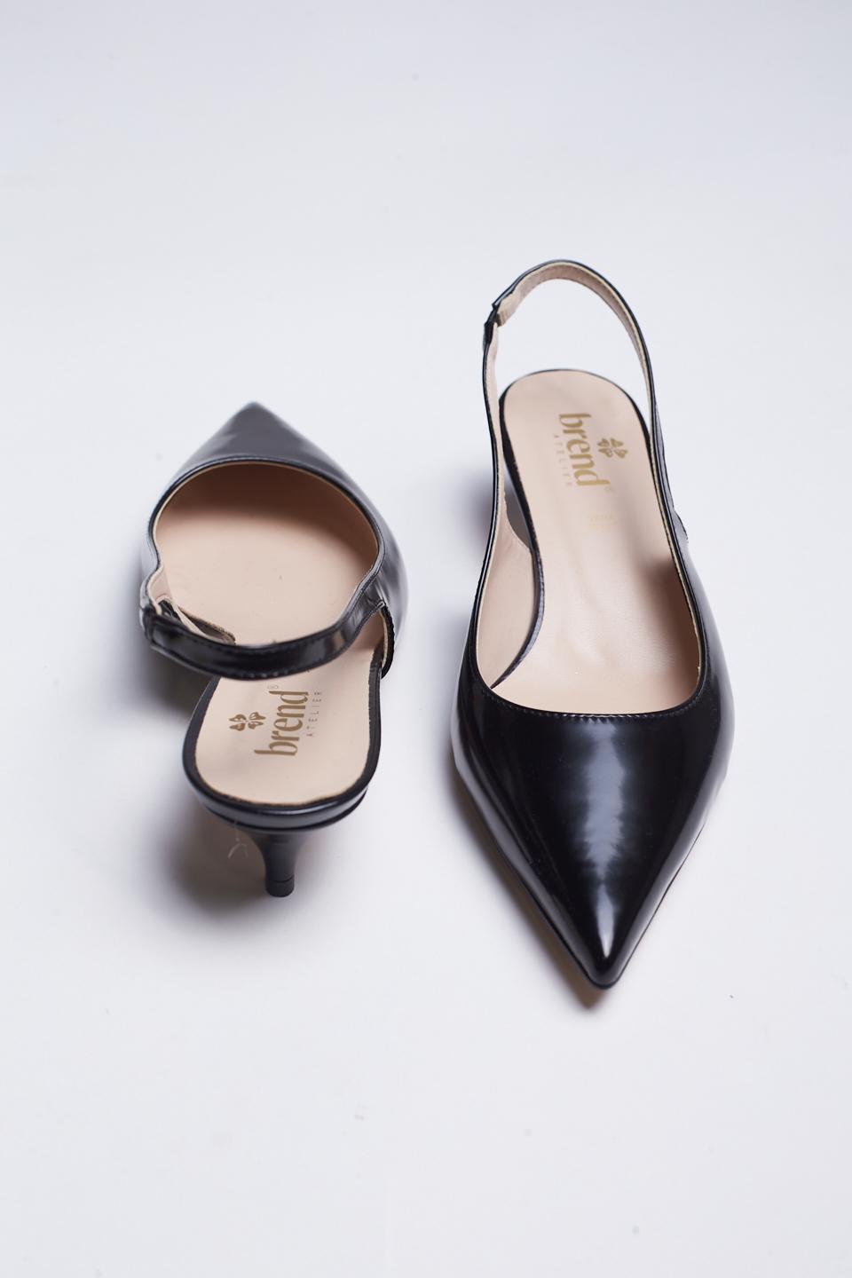 Slingback rocchetto nero - Primavera Estate 2025 | Brend