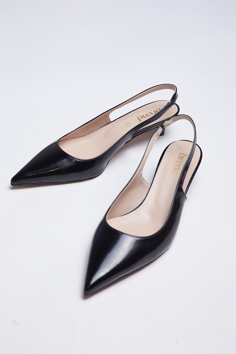 Slingback rocchetto nero - Primavera Estate 2025 | Brend