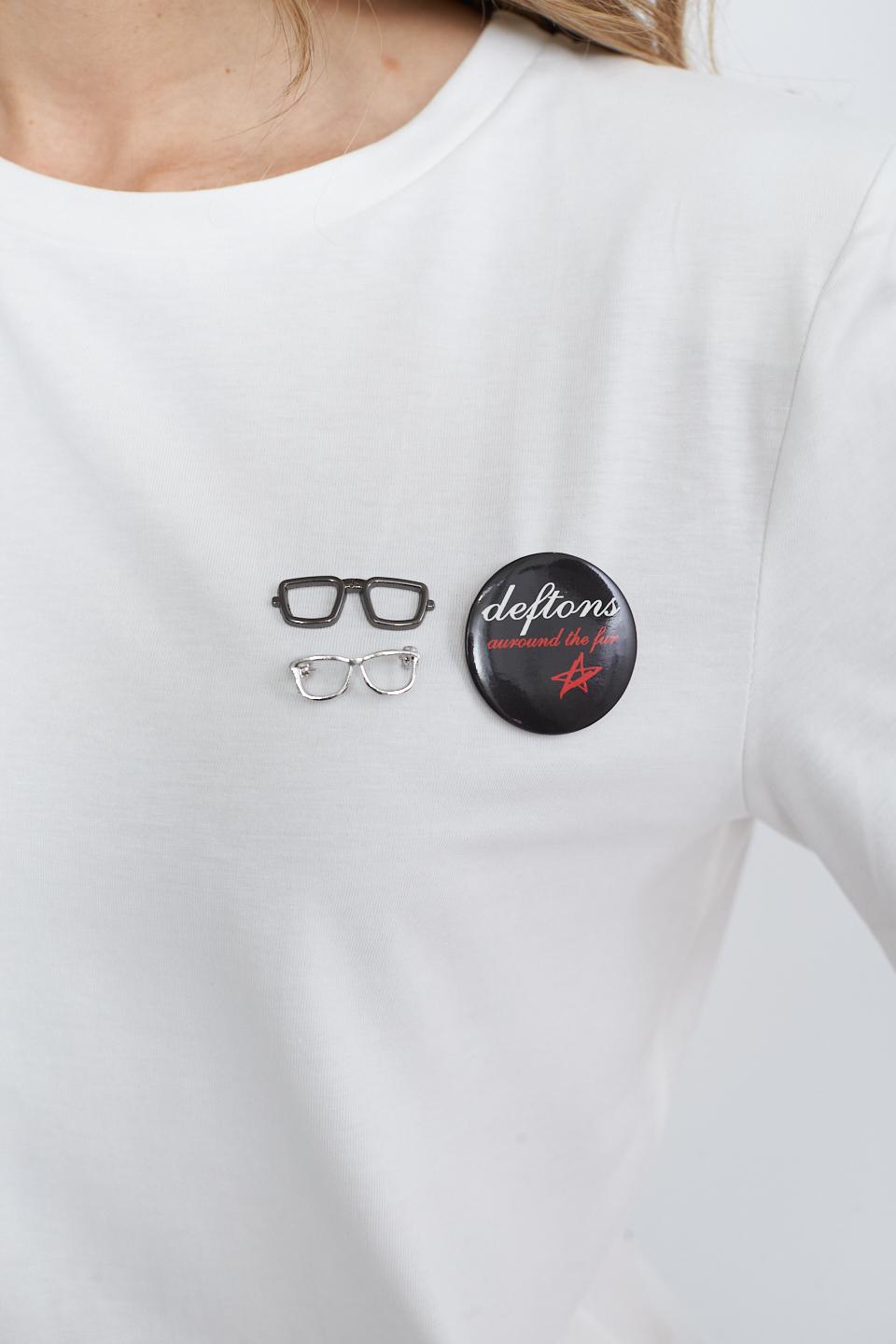 T-shirt spalline e spille panna - Primavera Estate 2025 | Brend