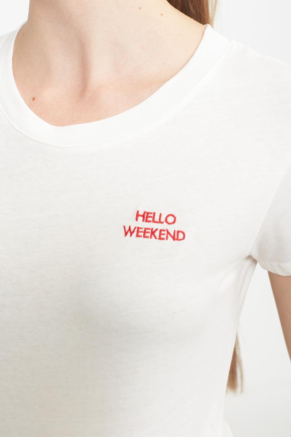 T-shirt ricamo Hello Weekend ric.rosso - Primavera Estate 2025 | Brend