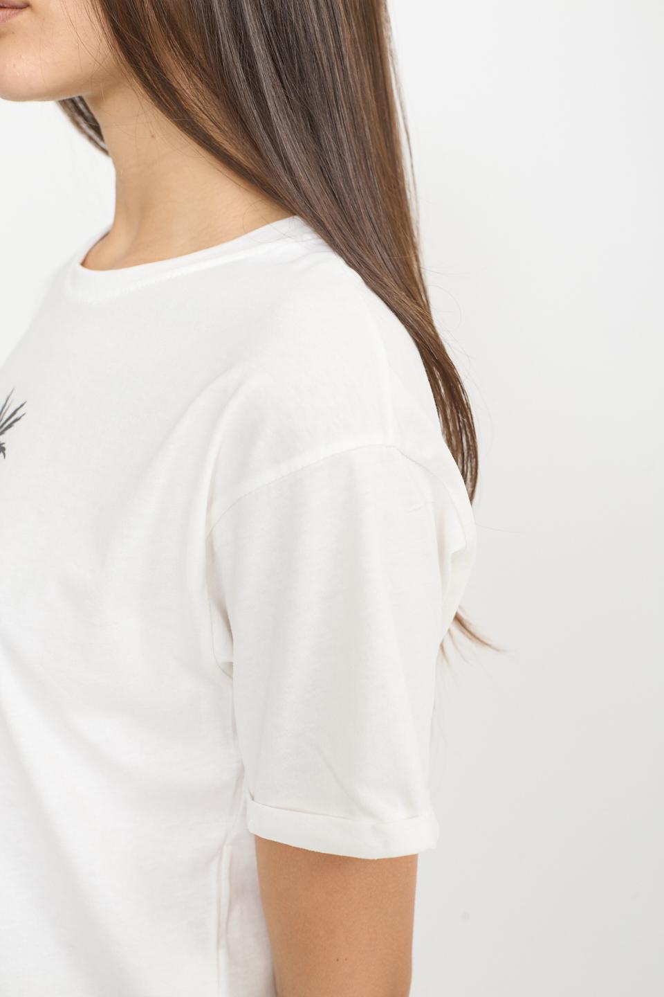 T-shirt stampa palma panna - Primavera Estate 2025 | Brend