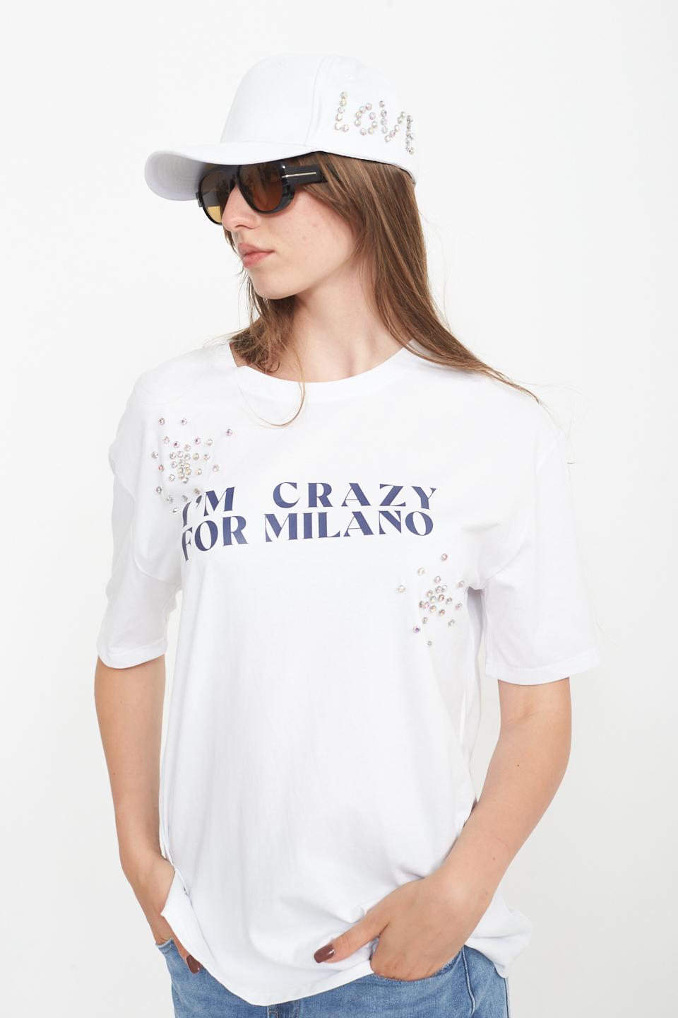 T-shirt over stampa e starss bianco - Primavera Estate 2025 | Brend