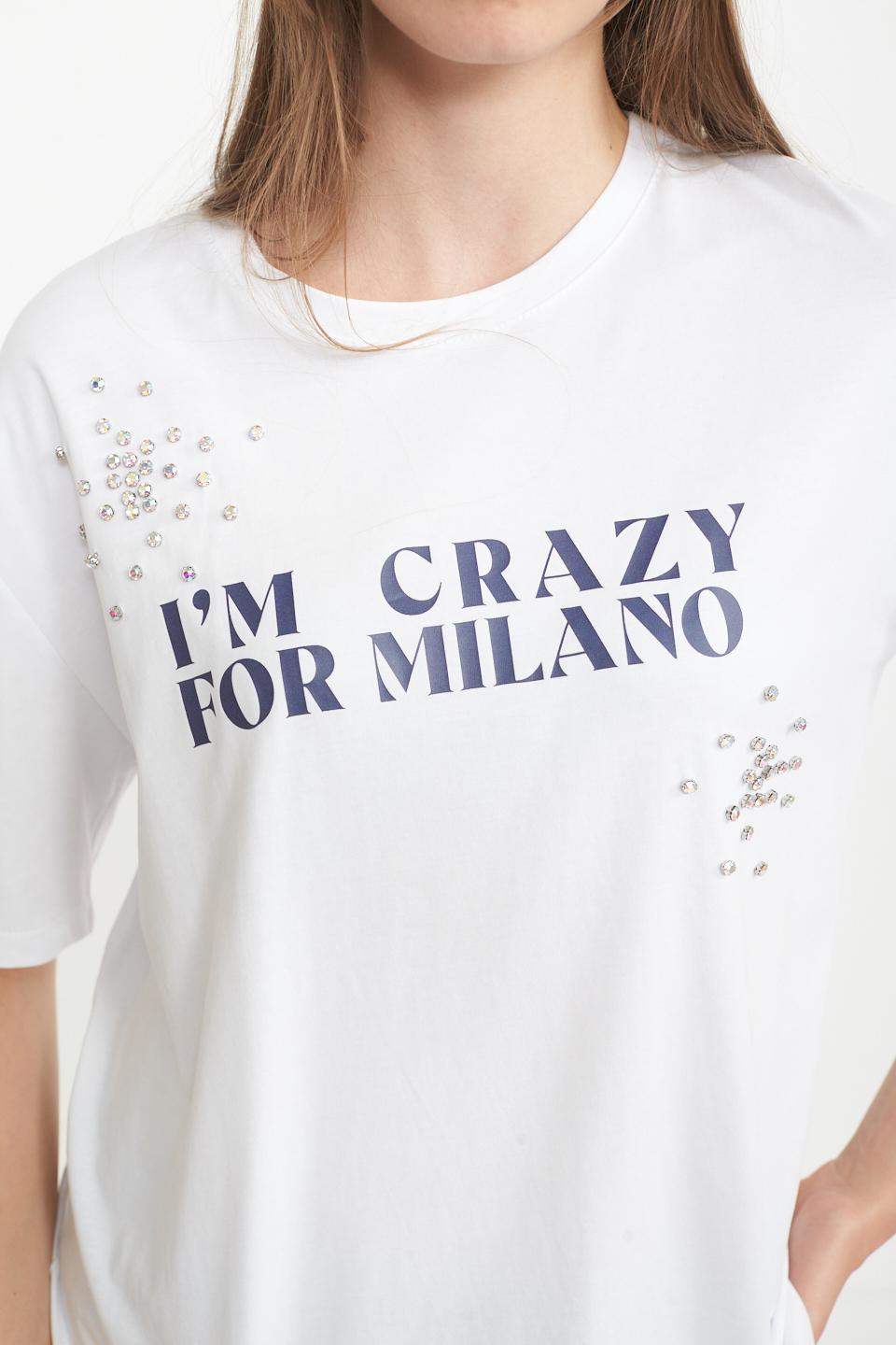 T-shirt over stampa e starss bianco - Primavera Estate 2025 | Brend