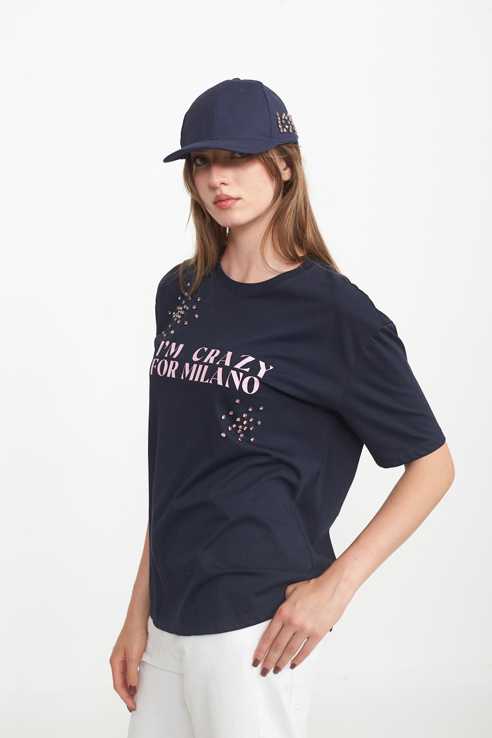 T-shirt over stampa e starss blu - Primavera Estate 2025 | Brend