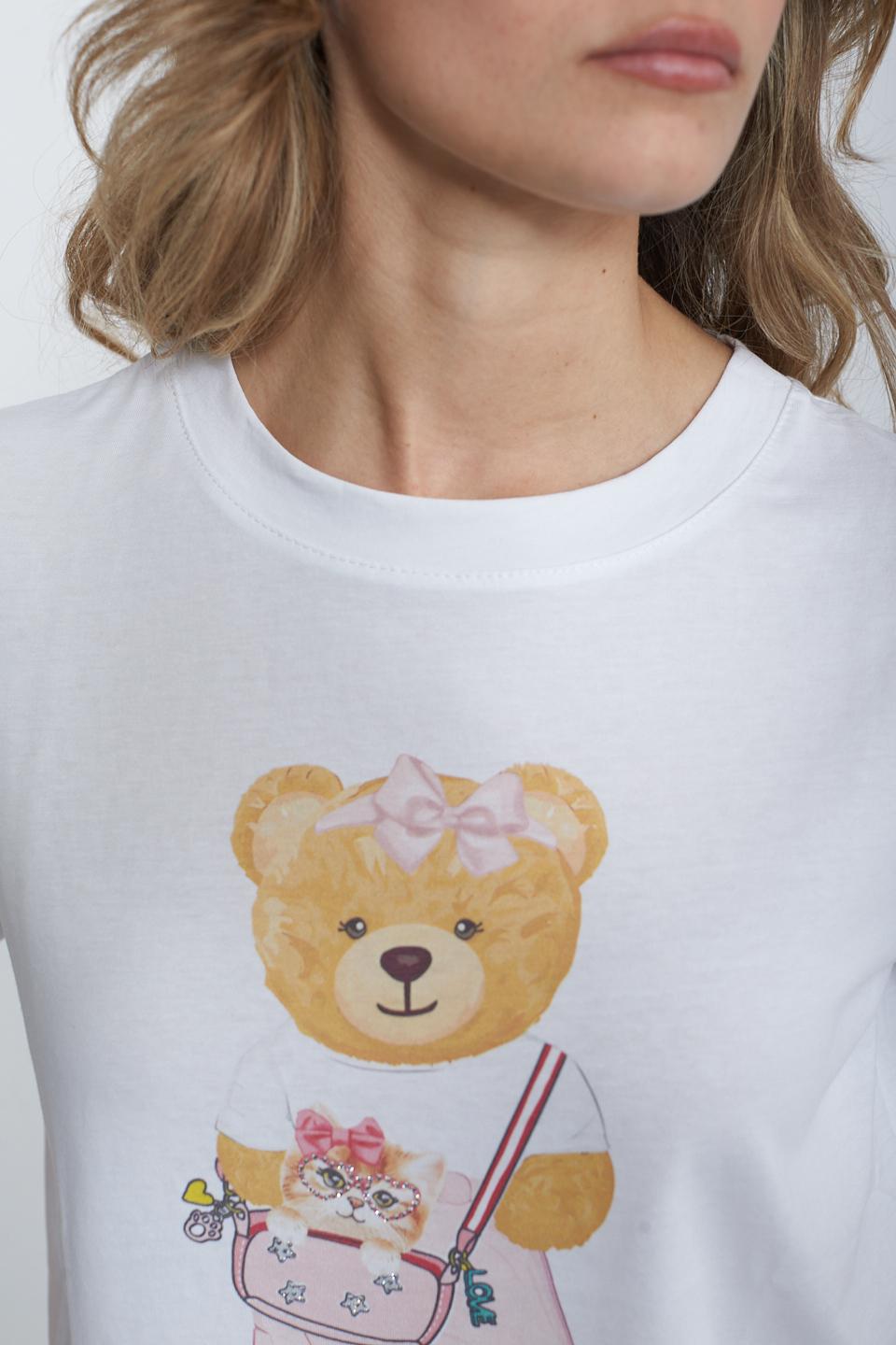 T-shirt Teddy e kitty bianco - Primavera Estate 2025 | Brend