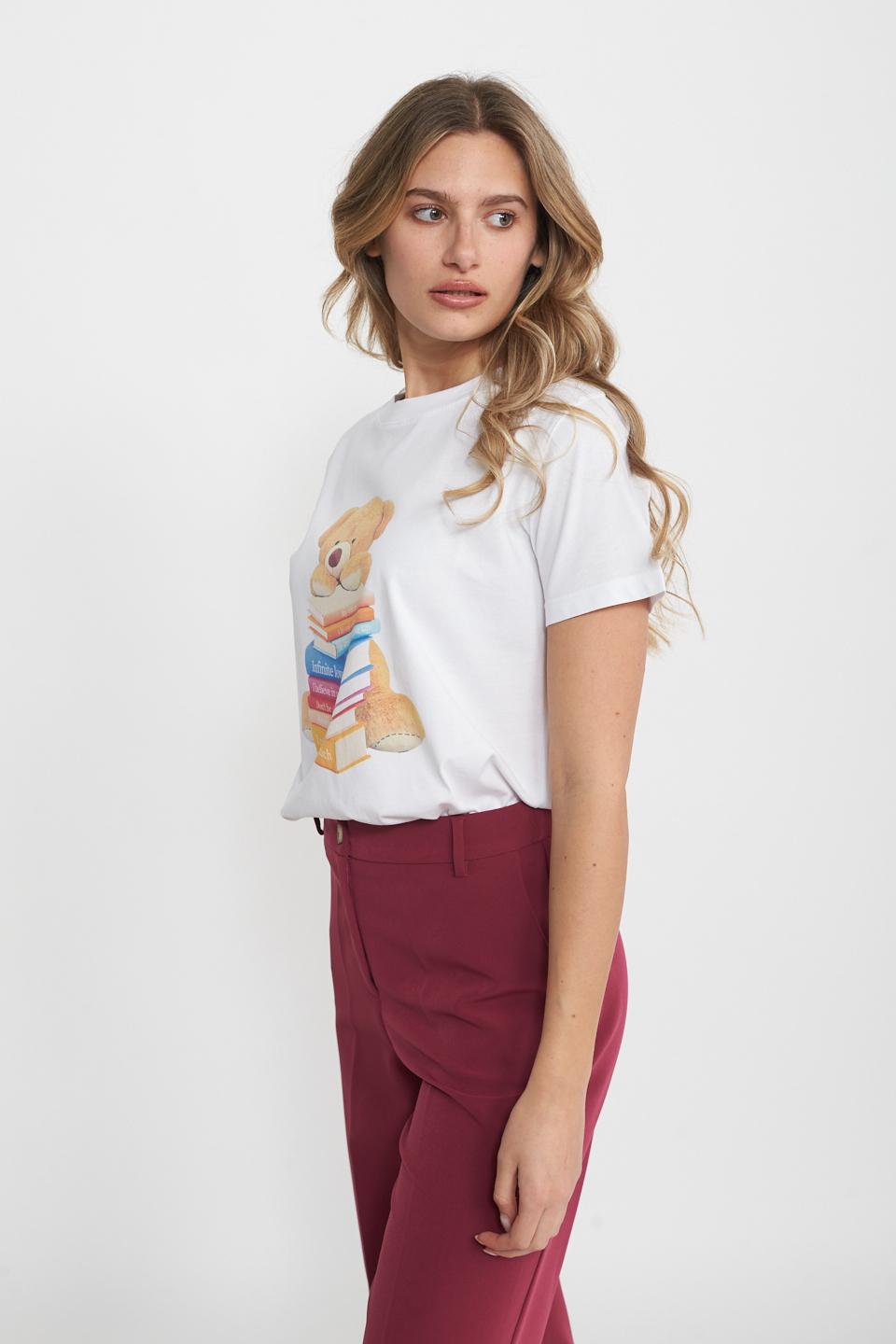 T-shirt Teddy books bianco - Primavera Estate 2025 | Brend