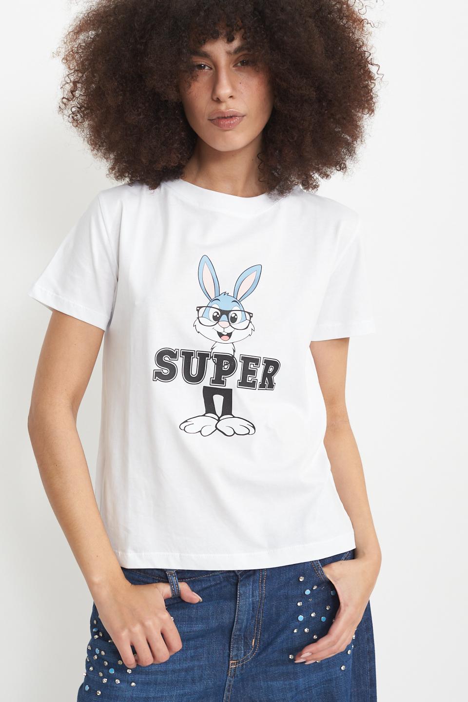 T-shirt stampa Bugs Bunny bianco - Primavera Estate 2025 | Brend