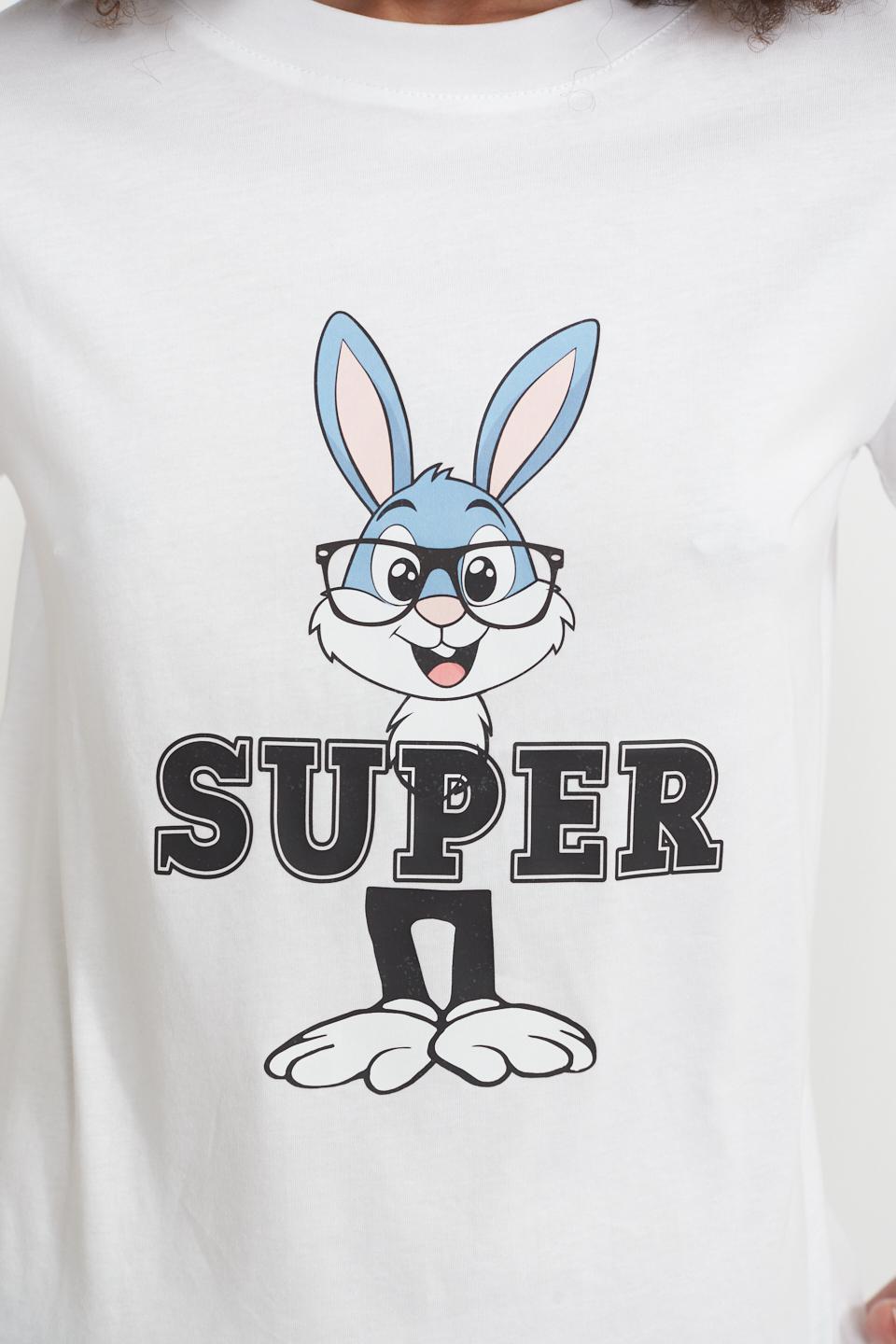 T-shirt stampa Bugs Bunny bianco - Primavera Estate 2025 | Brend