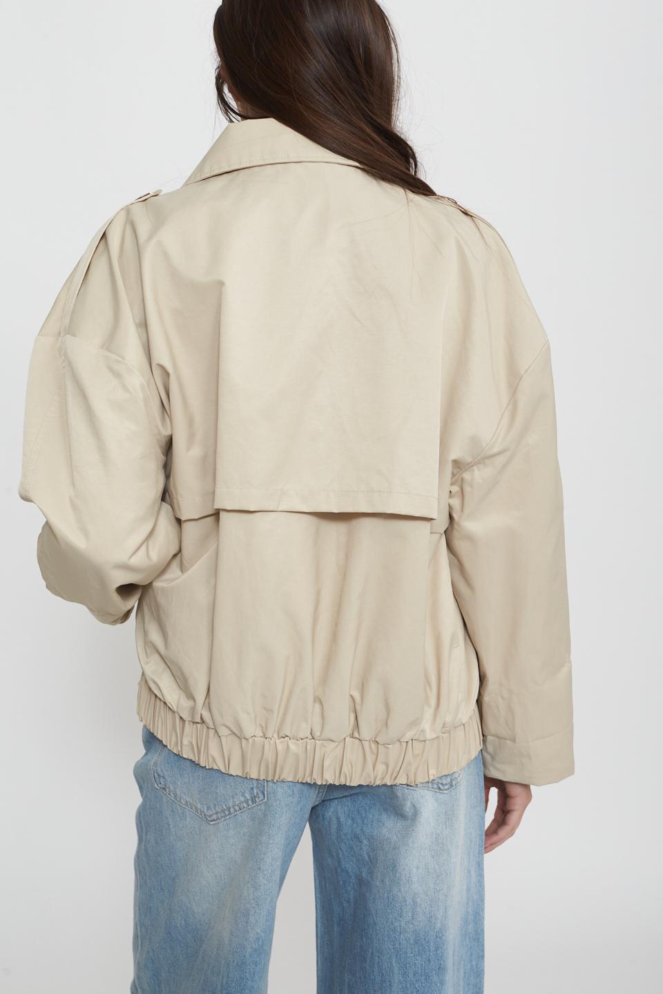 Trench crop con elastico beige - Primavera Estate 2025 | Brend