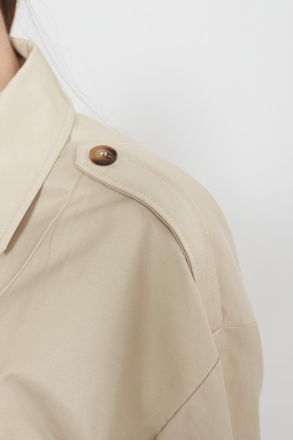 Trench crop con elastico beige - Primavera Estate 2025 | Brend
