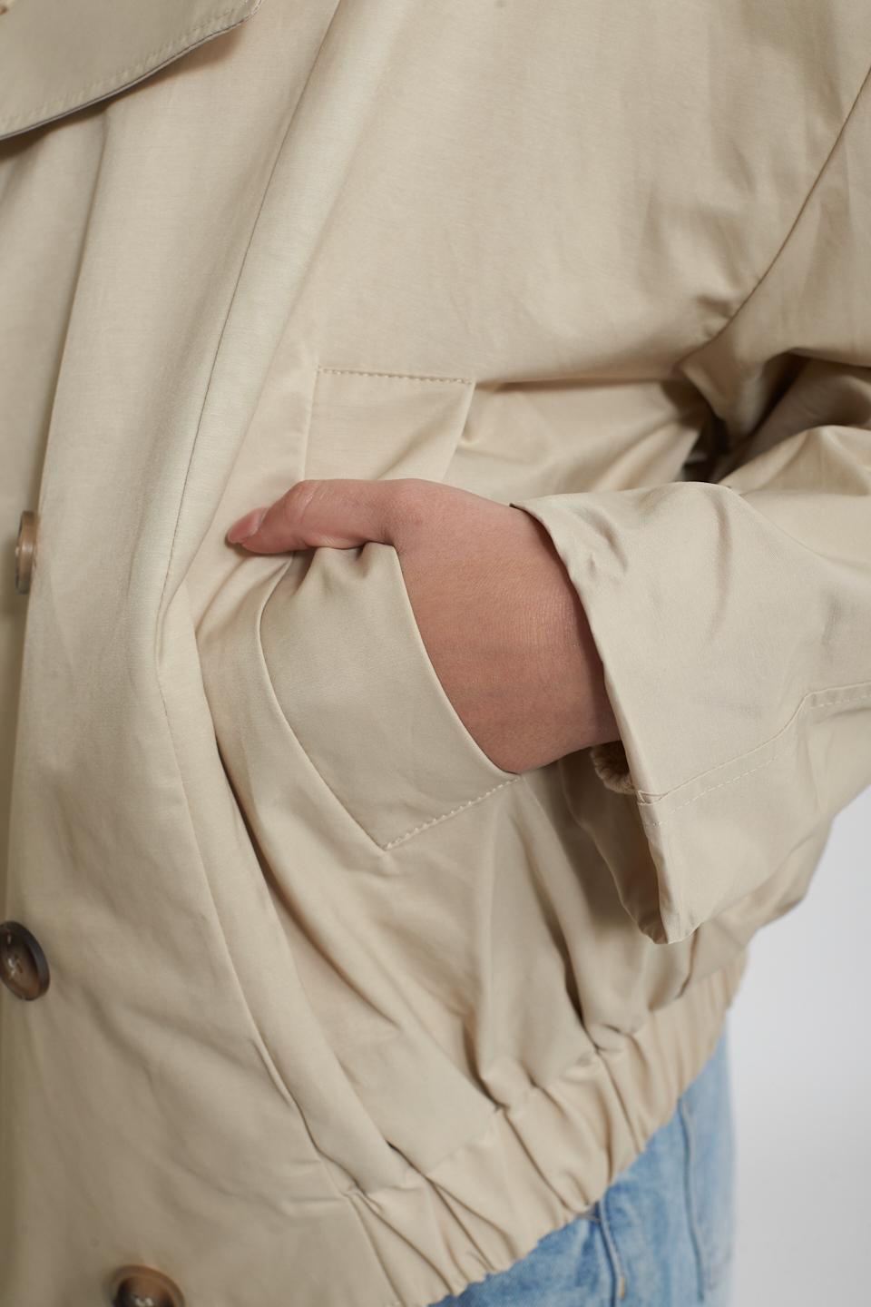 Trench crop con elastico beige - Primavera Estate 2025 | Brend