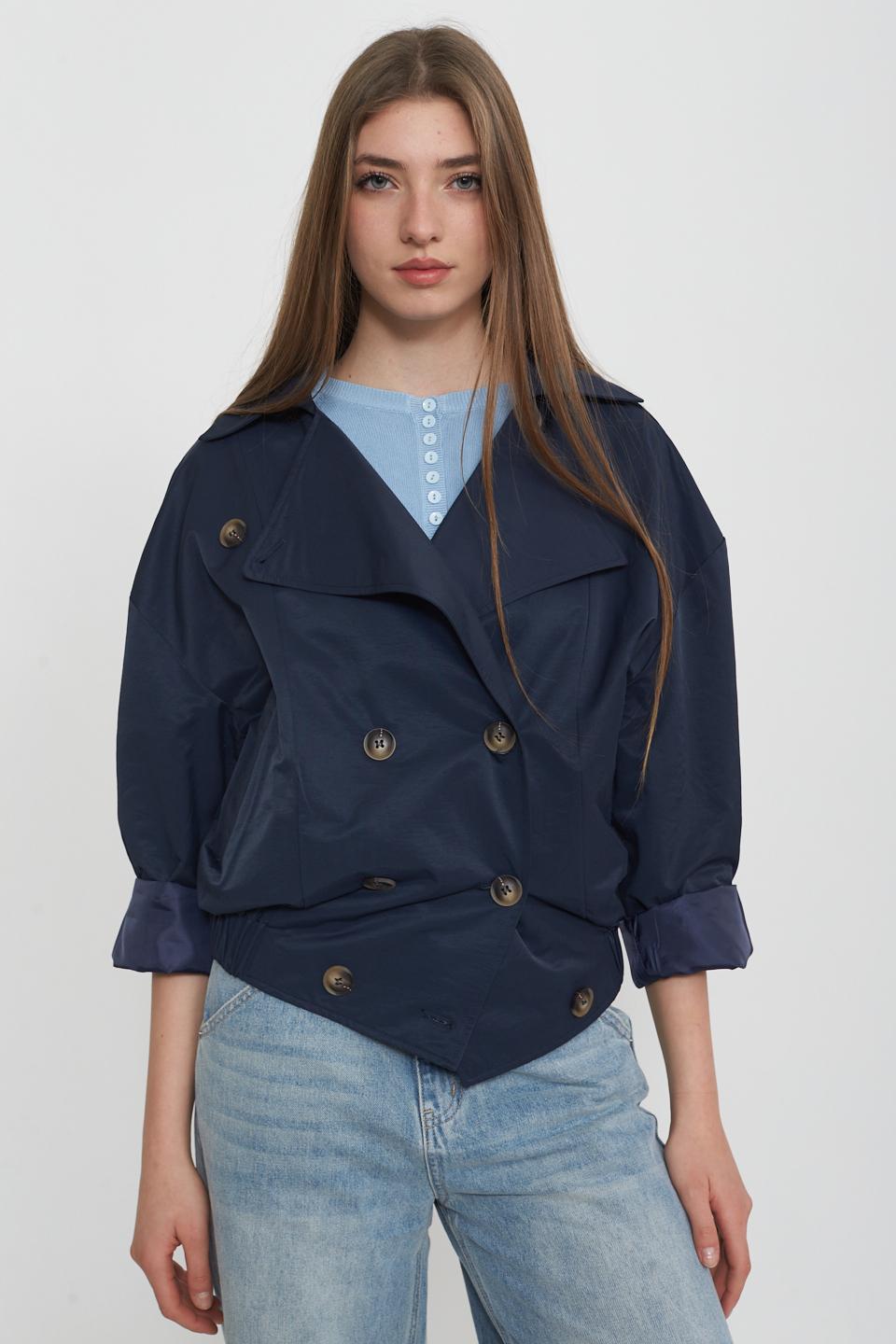 Trench crop con elastico blu - Primavera Estate 2025 | Brend