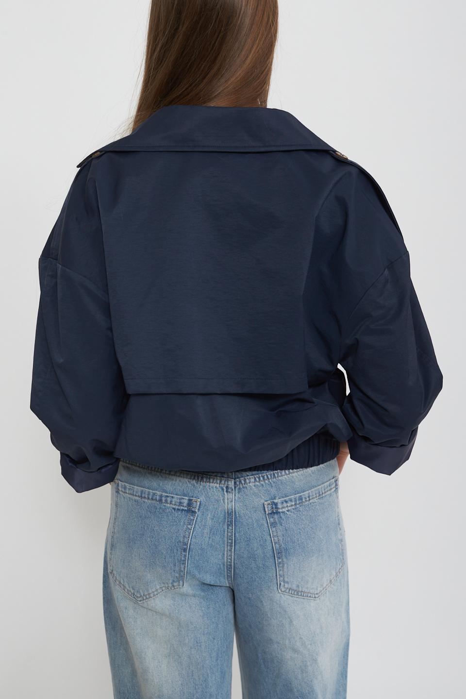Trench crop con elastico blu - Primavera Estate 2025 | Brend