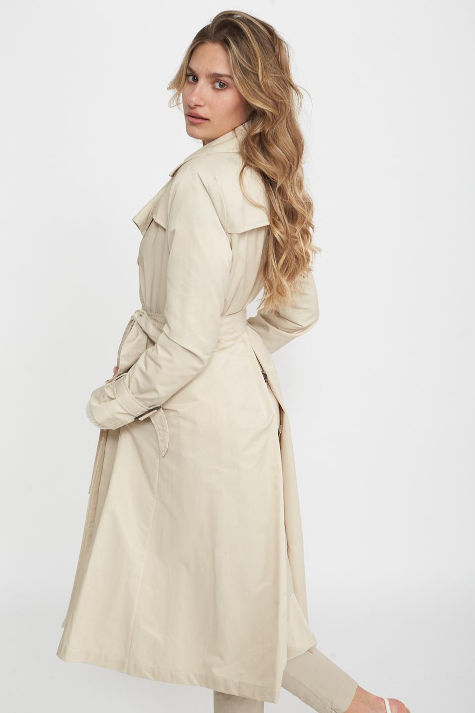 Trench lungo con cinta beige - Primavera Estate 2025 | Brend