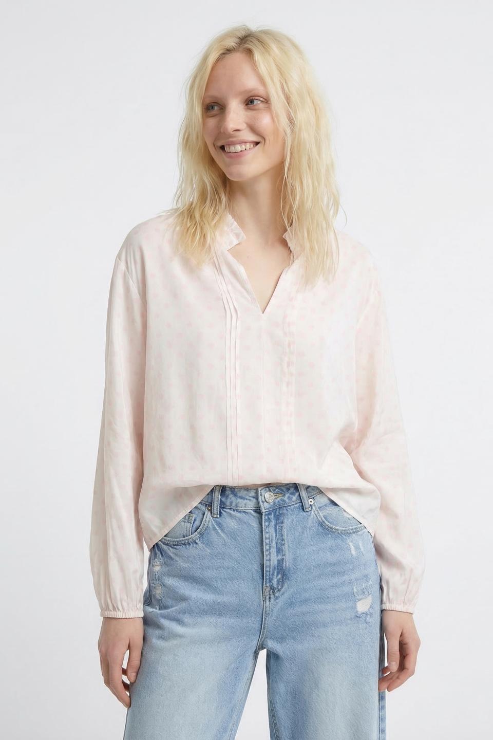 Blusa rouches pois | Brend