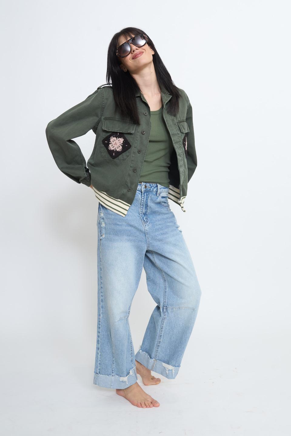 Bomber patch crochet | Brend