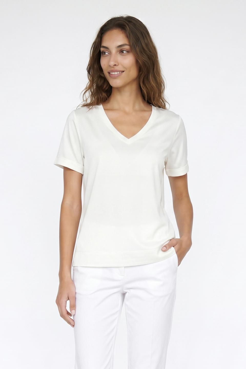 Blusa scollo V raso | Brend