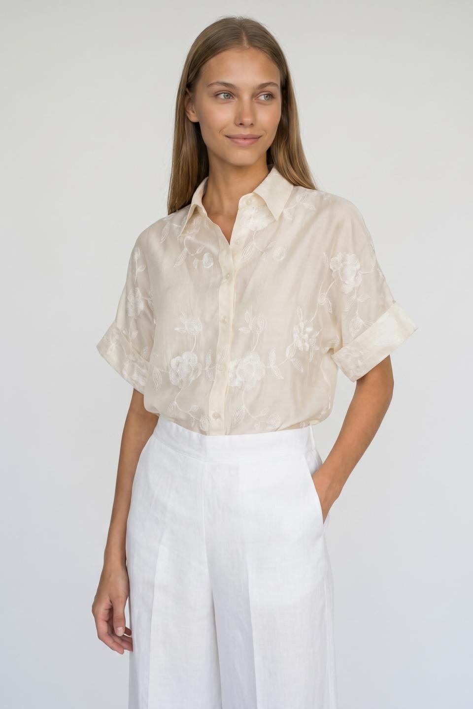 Camicia kimono ricamata | Brend