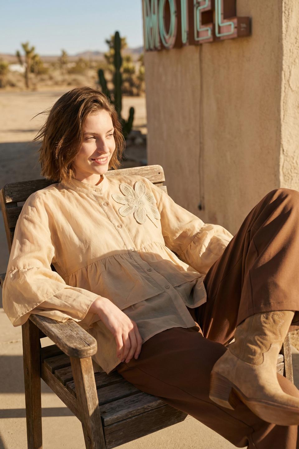 Camicia balze crochet | Brend