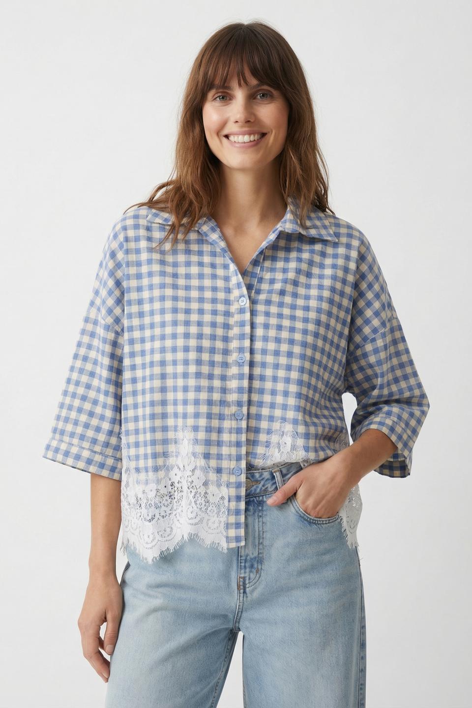 Camicia fondo pizzo | Brend