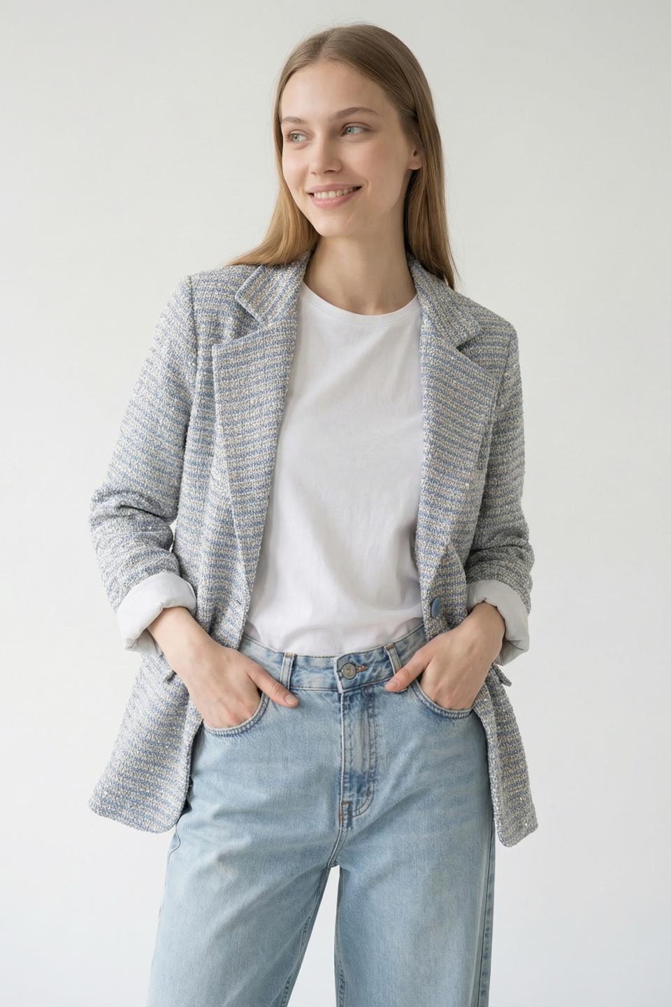 Giacca dritta bouclè | Brend