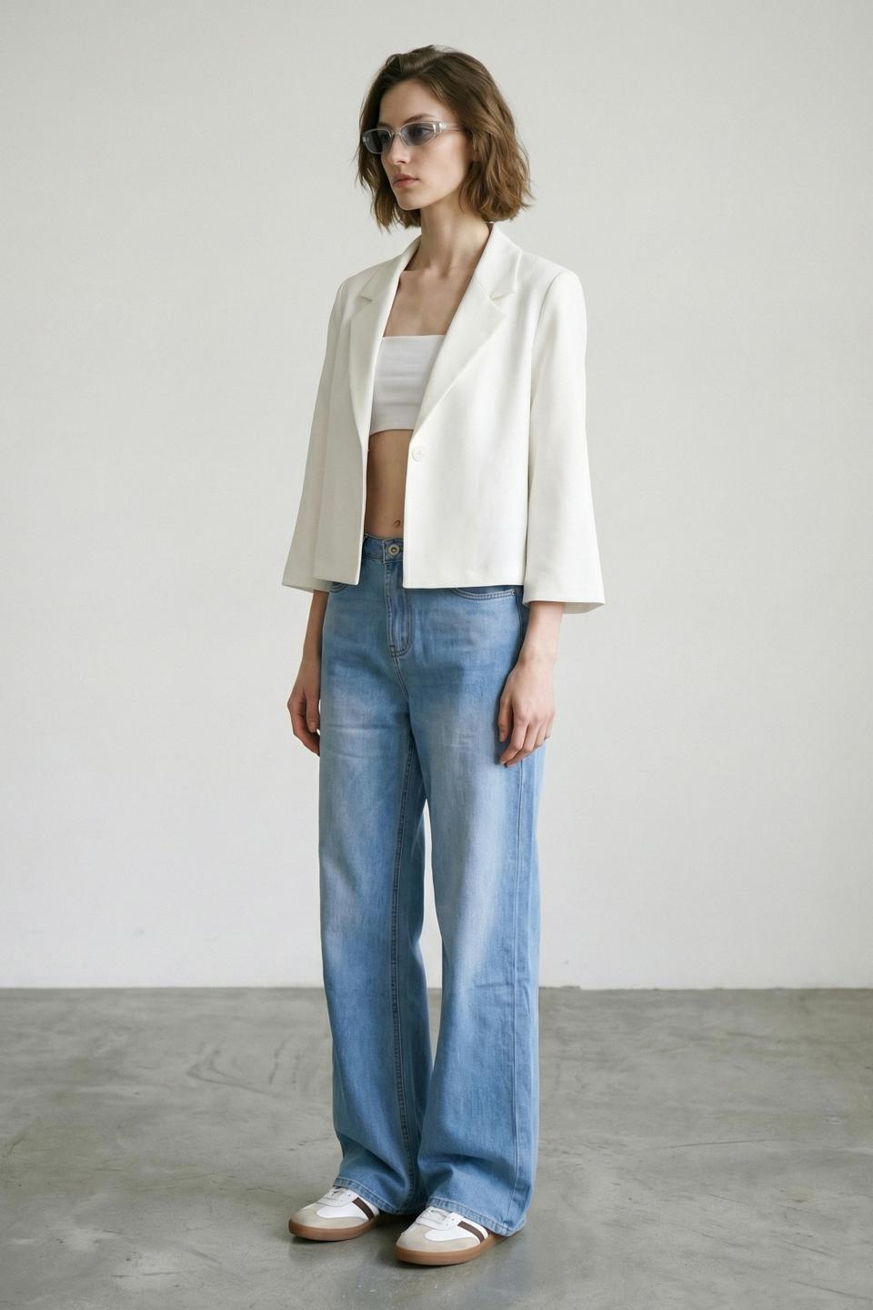Giacca crop punto Milano | Brend