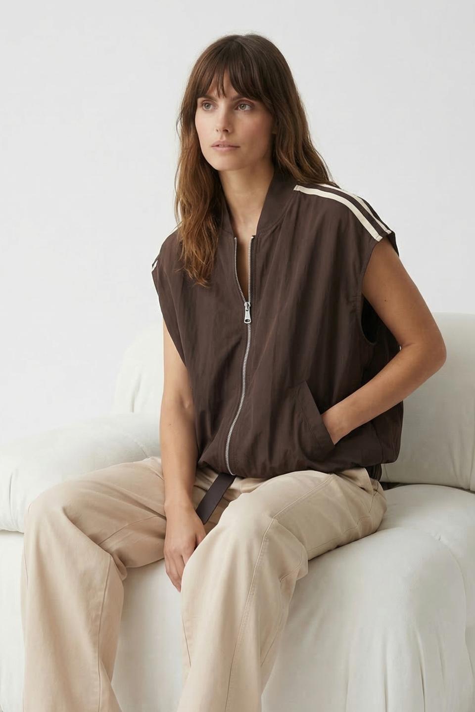 Gilet over zip bande | Brend