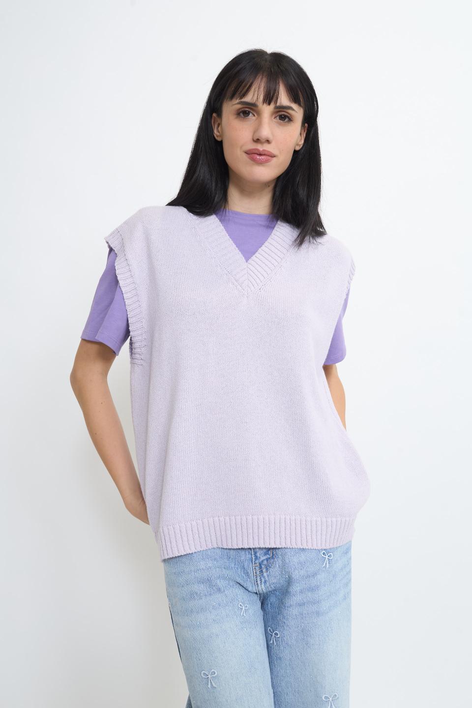 Gilet asimmetrico scollo V | Brend