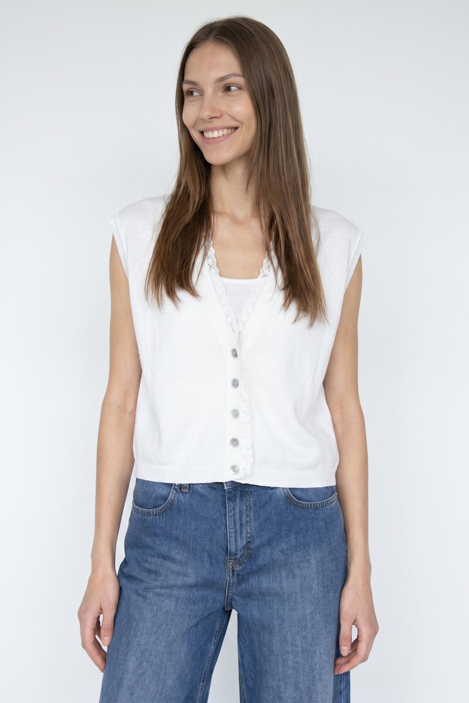 Gilet sovrapposto pizzo | Brend