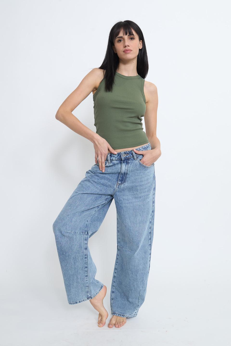 Jeans barrel cuciture | Brend