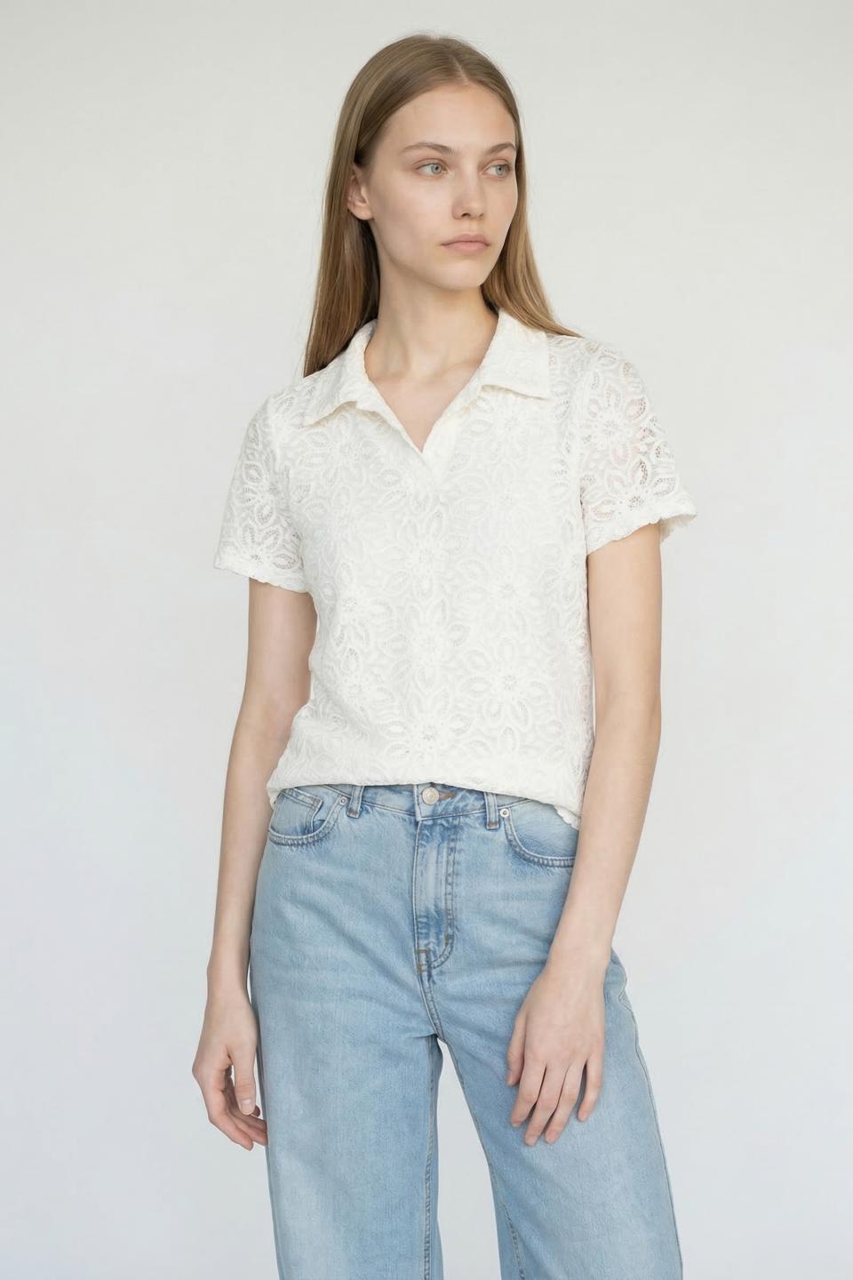 Maglia polo pizzo | Brend