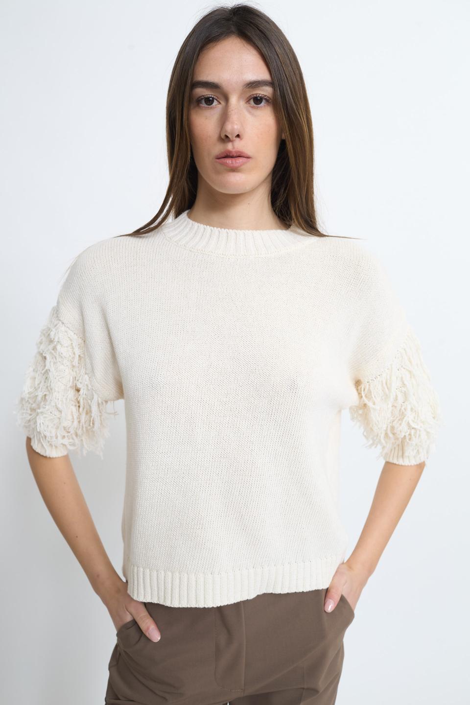 Maglia 1/2 manica frange | Brend