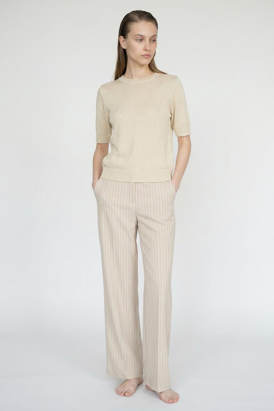 Maglia mezza manica lurex | Brend