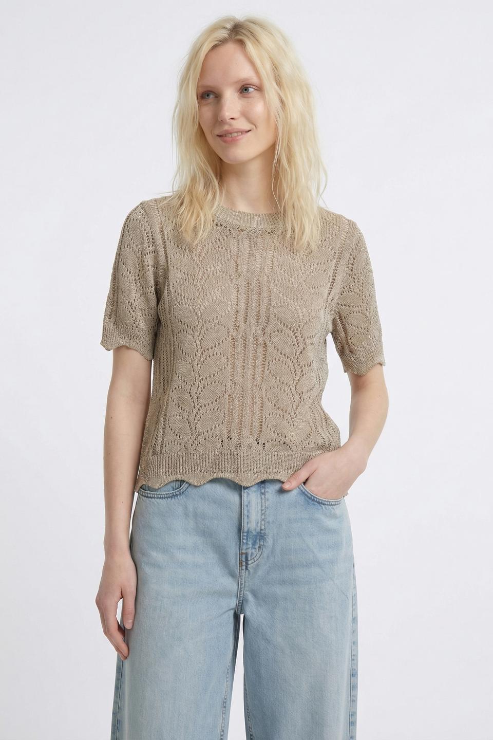Maglia traforata lurex | Brend