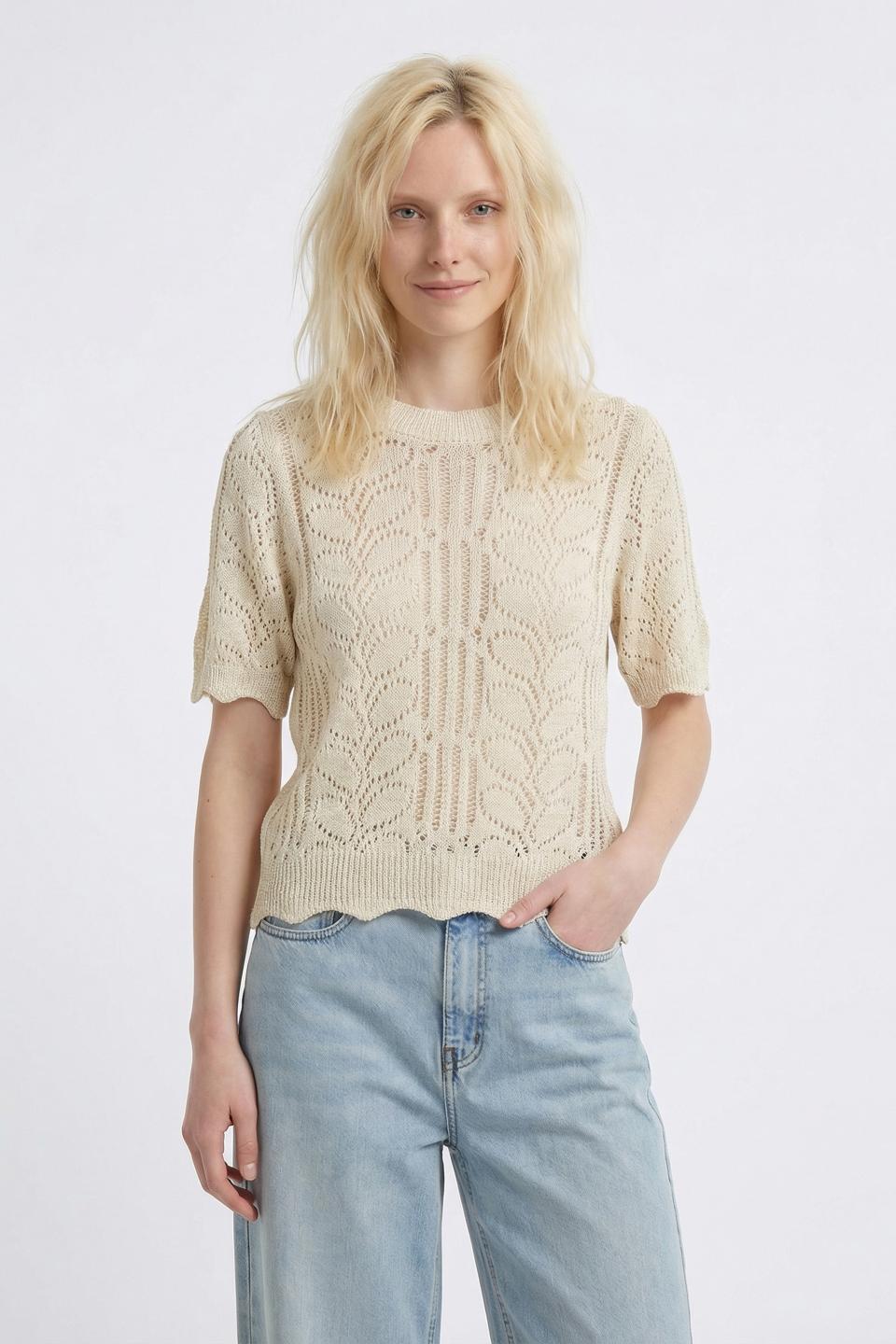 Maglia traforata lurex | Brend